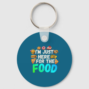 Chaveiro Estou Aqui Só Pela Comida Humor Divertido de Foodi
