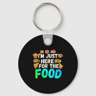 Chaveiro Estou Aqui Só pela Comida Humor Divertido de Foodi