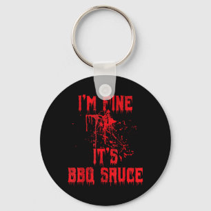 Chaveiro - Estou Bem Molho BBQ Funny Halloween Zumbi