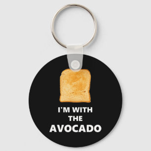 Chaveiro Estou com a fantasia do Avocado Toast Halloween
