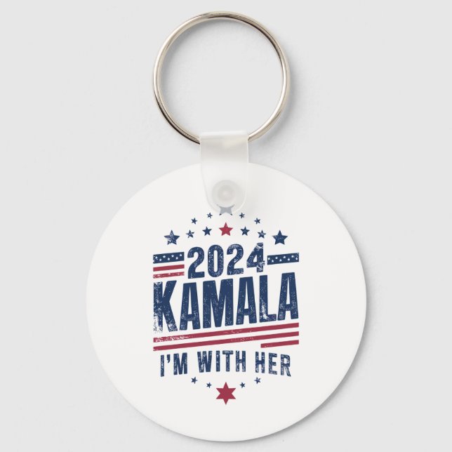 Chaveiro Estou Com Ela Kamala Vote Em 2024 Kamala-Harris (Frente)