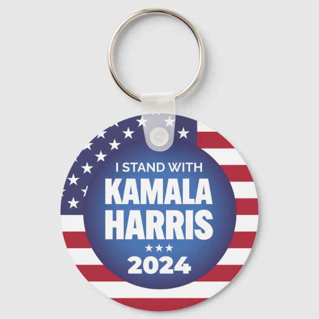 Chaveiro Estou Com Kamala Harris 2024 (Frente)