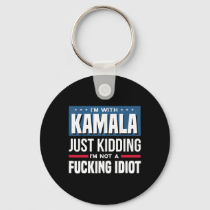 Chaveiro Estou com Kamala só brincando que não sou um Idiot