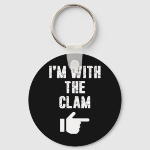 Chaveiro Estou com o Clam Divertido Fácil Brincadeira de Ha