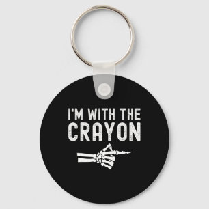 Chaveiro Estou com o Crayon, esqueleto engraçado, Coupl de 