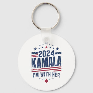 Chaveiro Estou com o seu voto em Kamala em 2024 Kamala-Harr