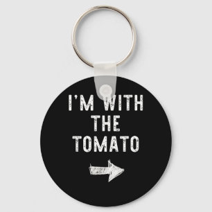 Chaveiro Estou Com O Tomate Roupa Divertida de Casal de Hal