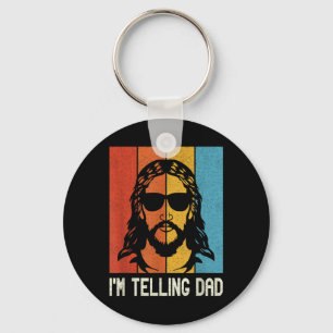 Chaveiro Estou Contando ao Papai - Jesus Usando Óculos de S