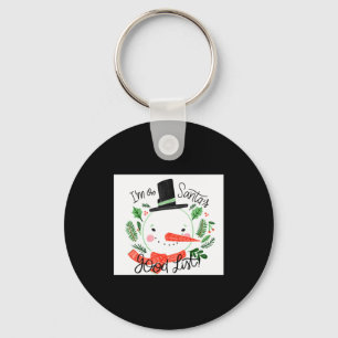 Chaveiro Estou Na Lista Boa Do Papai Noel Boneco De Neve Cr