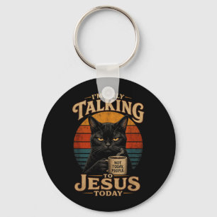Chaveiro Estou Só Falando Com Jesus Hoje Gato Cristão Com