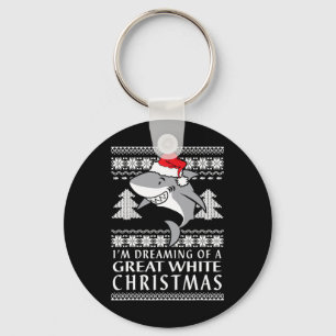 Chaveiro Estou Sonhando com um Excelente de Natal branco, t