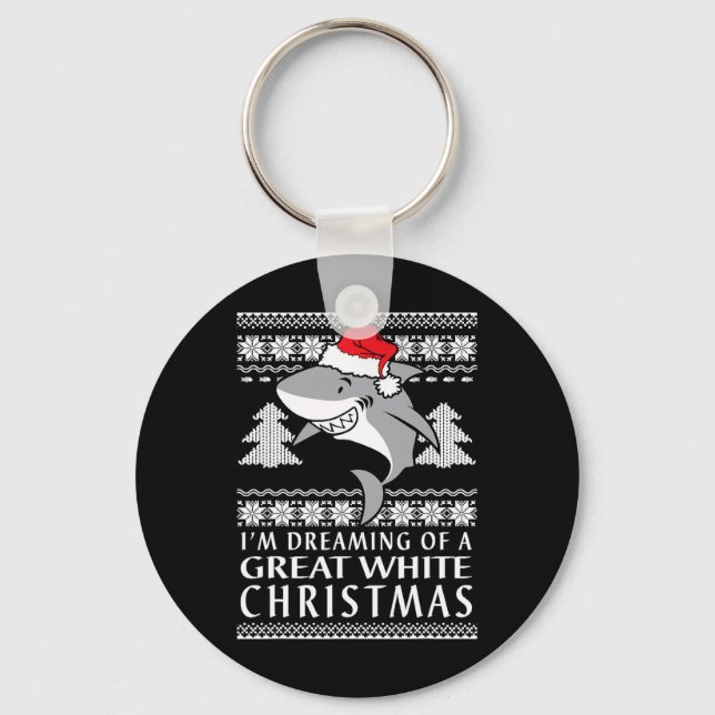 Chaveiro Estou Sonhando com um Excelente de Natal branco, t (Frente)