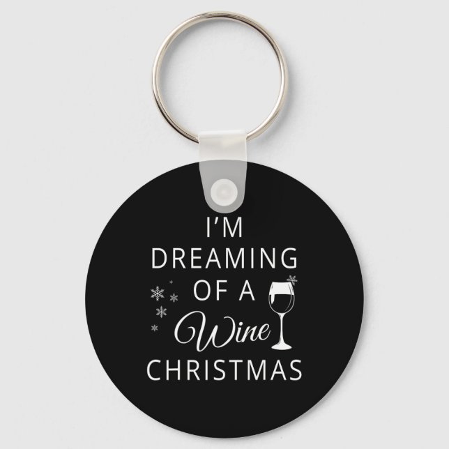 Chaveiro Estou Sonhando com um Natal de vinho T (Frente)