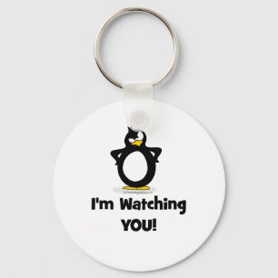 Chaveiro Estou te observando, pinguim