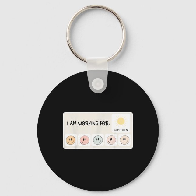 Chaveiro Estou Trabalhando Para Férias De Verão (Frente)