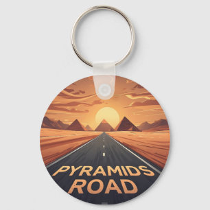 Chaveiro Estrada das Pirâmides Douradas Egito Pôr do Sol Ar