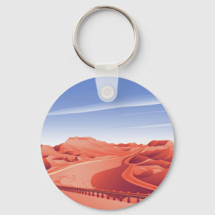 Chaveiro Estrada de montanha do deserto