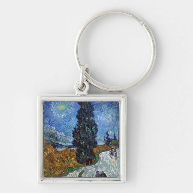 Chaveiro Estrada secundária de Van Gogh- em Provence em a (Frente)