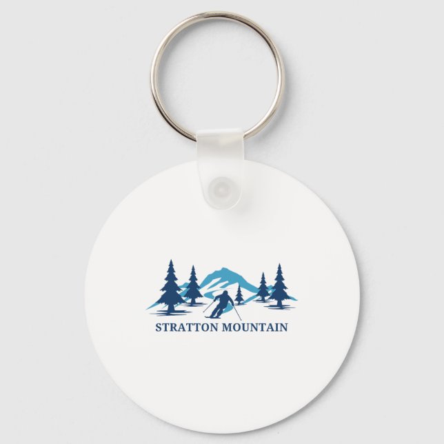 Chaveiro Estrada Stratton Mountain Vermont Estação de Esqui (Frente)