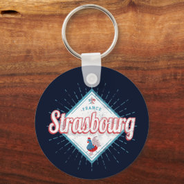 Chaveiro Estrasburgo Grand Est France Retro Rooster Vintage