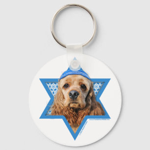 Chaveiro Estrela de David de Hanukkah - cocker spaniel
