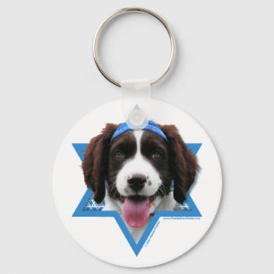 Chaveiro Estrela de David de Hanukkah - Spaniel de Springer