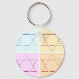 Chaveiro Estrela de David pop art