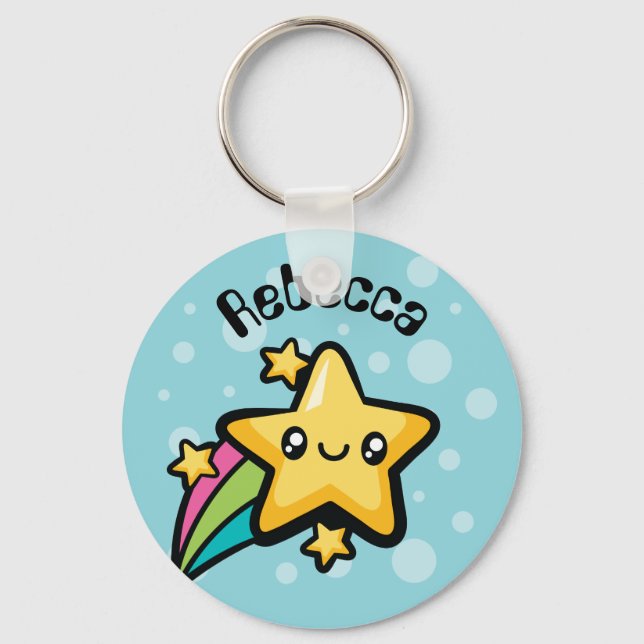 Chaveiro Estrela de Doodles Totalmente Bonita (Frente)
