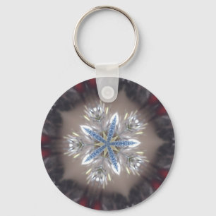 Chaveiro Estrela de Natal Festiva brilhante Azul-brilhante