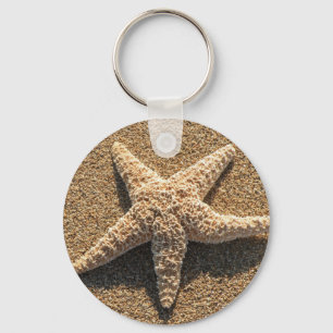 Chaveiro Estrela do mar na praia