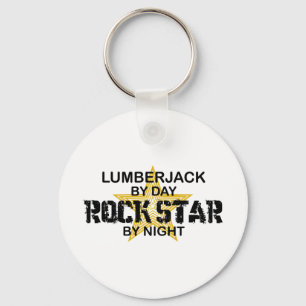 Chaveiro Estrela do rock do lenhador em a noite
