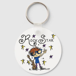 Chaveiro Estrela do rock do menino do Redhead