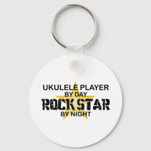 Chaveiro Estrela do rock do Ukulele em a noite