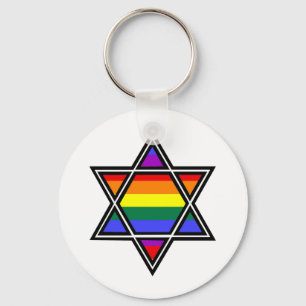 Chaveiro Estrela Orgulho gay personalizável do arco-íris 