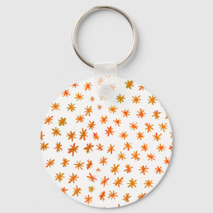 Chaveiro Estrelas aquarelas - laranja