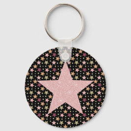 Chaveiro Estrelas coloridas em preto