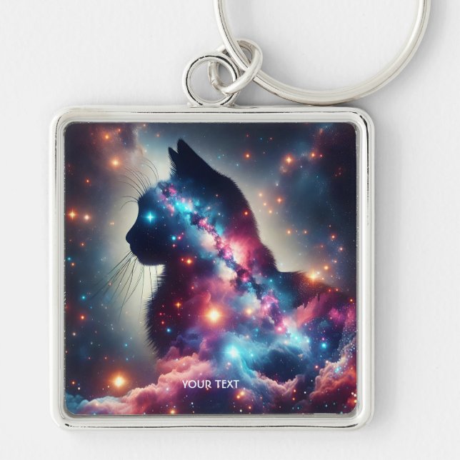 Chaveiro Estrelas de Gato do Espaço Fantasma (Frente)