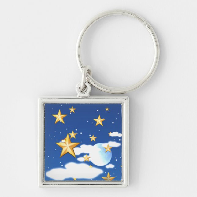 Chaveiro Estrelas Douradas - (Frente)