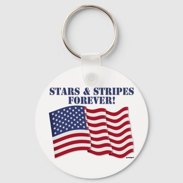 CHAVEIRO ESTRELAS E STRIPES PARA SEMPRE! (Frente)
