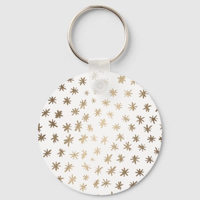 Chaveiro Estrelas metálicas - ouro (Frente)