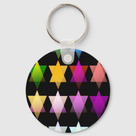 Chaveiro Estrelas Multicolores de David