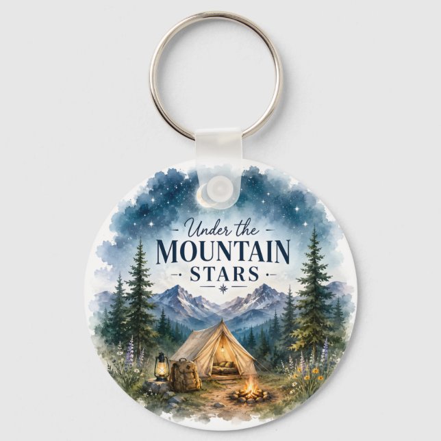 Chaveiro Estrelas sob a Montanha Noite de Acampamento na Mo (Frente)