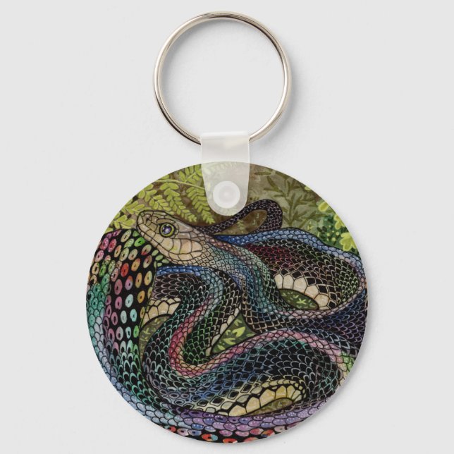 Chaveiro Estudo de Cobra de jardineiro além da pele (Frente)