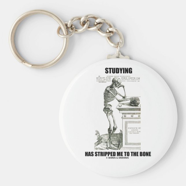 Chaveiro Estudo Me Tornou Bone (Esqueleto) (Frente)