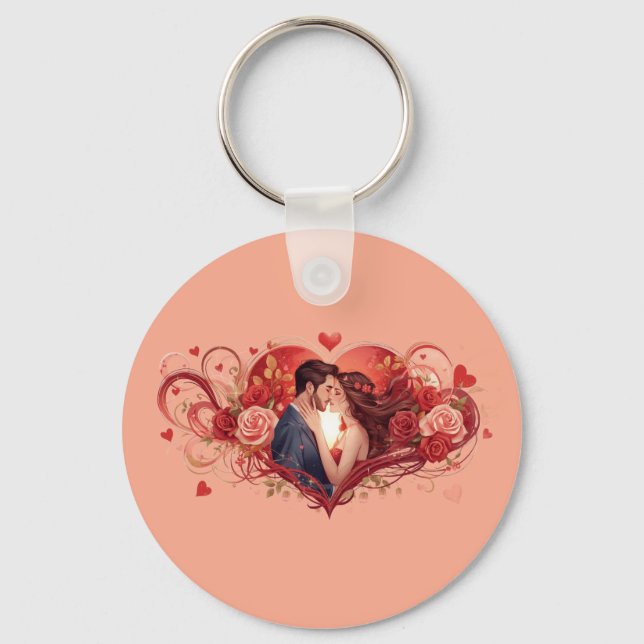 Chaveiro Eternal Love Rose Keychain (Frente)