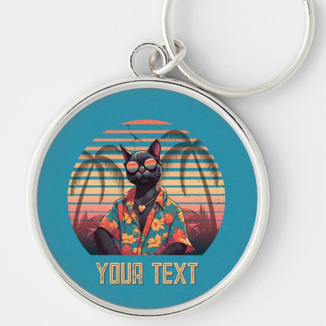 Chaveiro Eterno Tropical Cat Attitude (Frente)