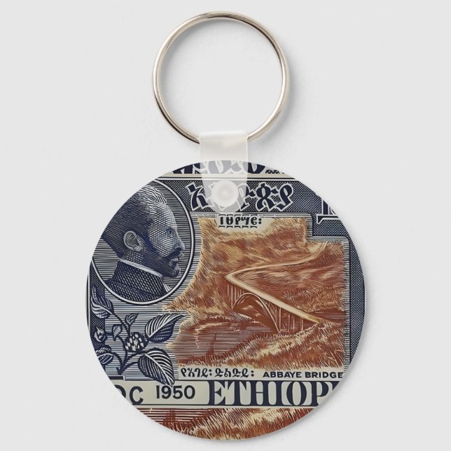 Chaveiro Ethiopia Haile Selassie Rasta Jah Rastafari Roots (Frente)