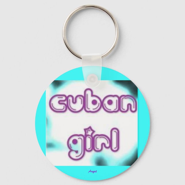 Chaveiro Etiqueta de Menina Cubana (Frente)