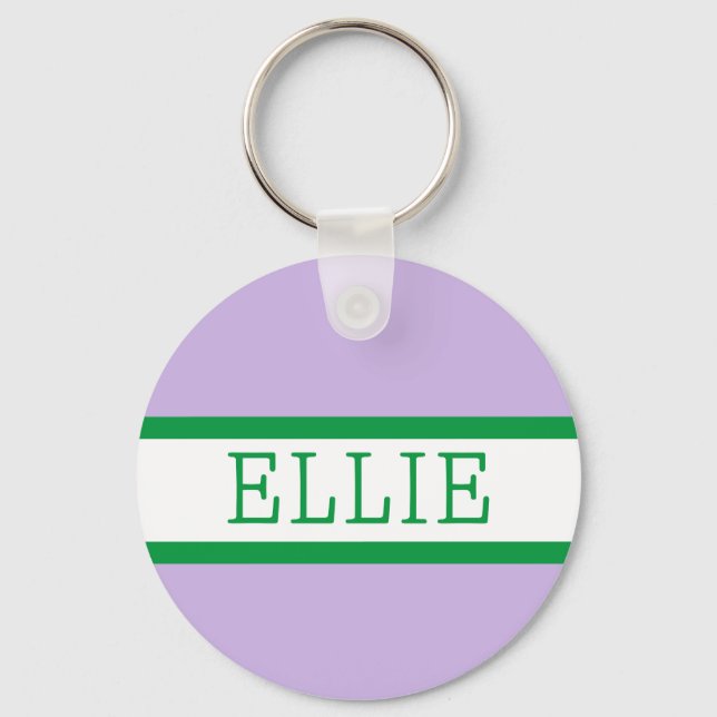 Chaveiro Etiqueta de Mochila Personalizada Púrpura de Pré-D (Frente)