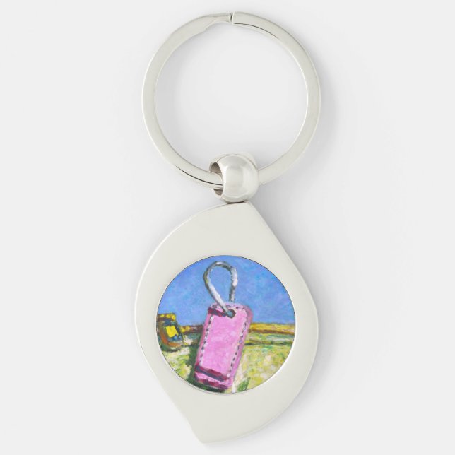 Chaveiro Etiqueta Rosa (Frente)